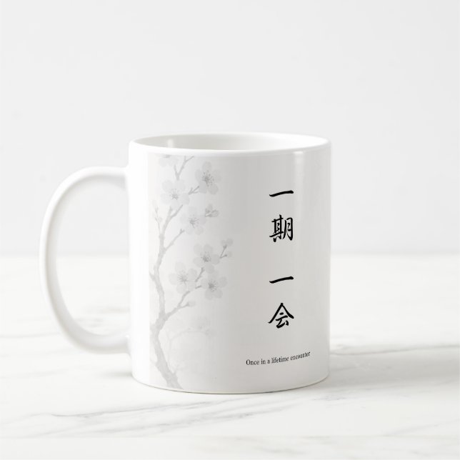 Caneca De Café Ichigo Ichie – Japanese Zen Mug | 一期一会  (Esquerda)