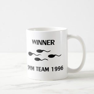 Caneca De Café ícone 1996 da equipe de natação do vencedor