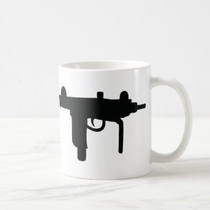 Caneca De Café Ícone da arma da arma de Uzi