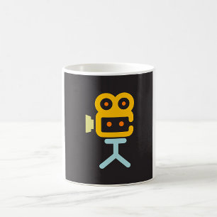 Caneca De Café Ícone de Câmera de Filme Equipamento Mínimo de Fil