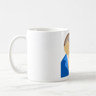 Caneca De Café Ícone de Empresário Profissional com Pasta