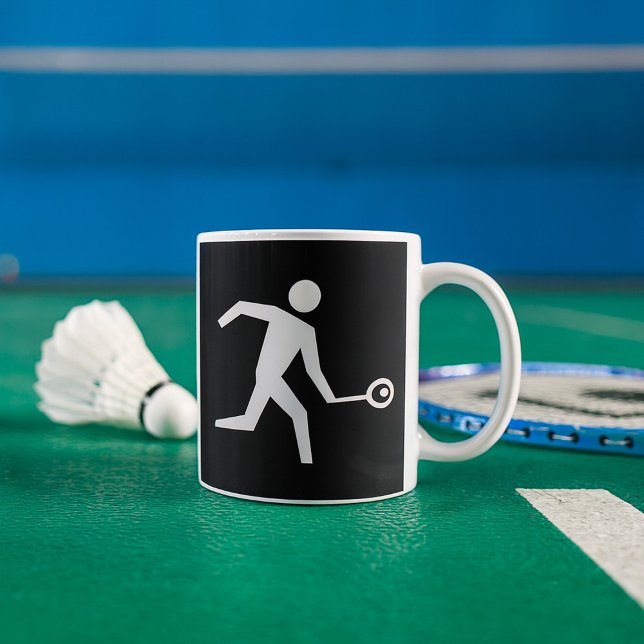 Caneca De Café Ícone de Jogador de Squash (Criador carregado)
