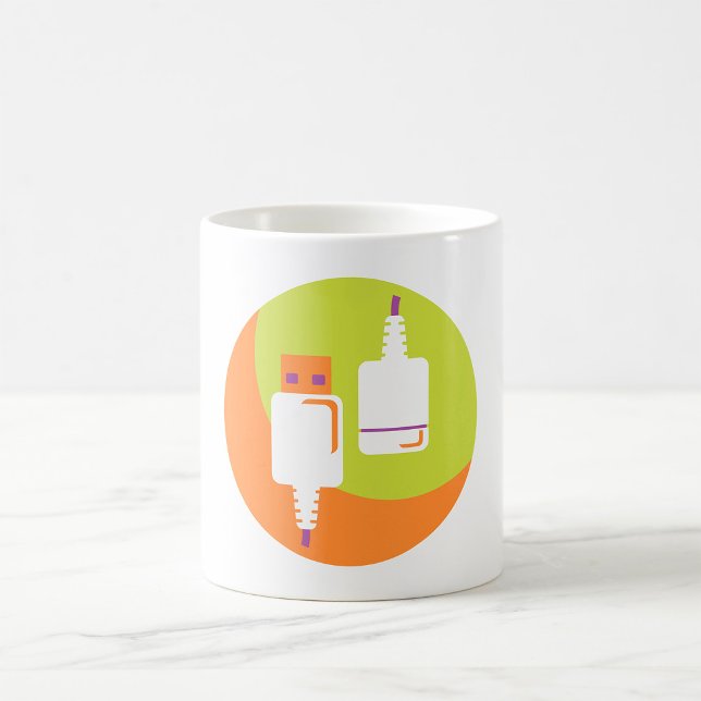 Caneca De Café Ícone de Plugue USB (Criador carregado)