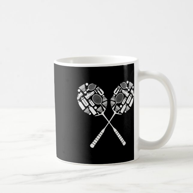Caneca De Café Ícone do equipamento de suporte do Badminton Shutt (Direita)