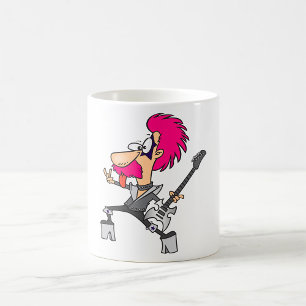 Caneca De Café Ícone do Glam Rock dos Anos 70 com Crista Pink de 