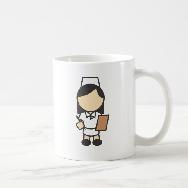Caneca De Café Ícone fêmea novo da enfermeira (Direita)