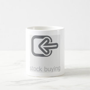 Caneca De Café Ícone Financeiro Moderno de Compra de Ações Minima