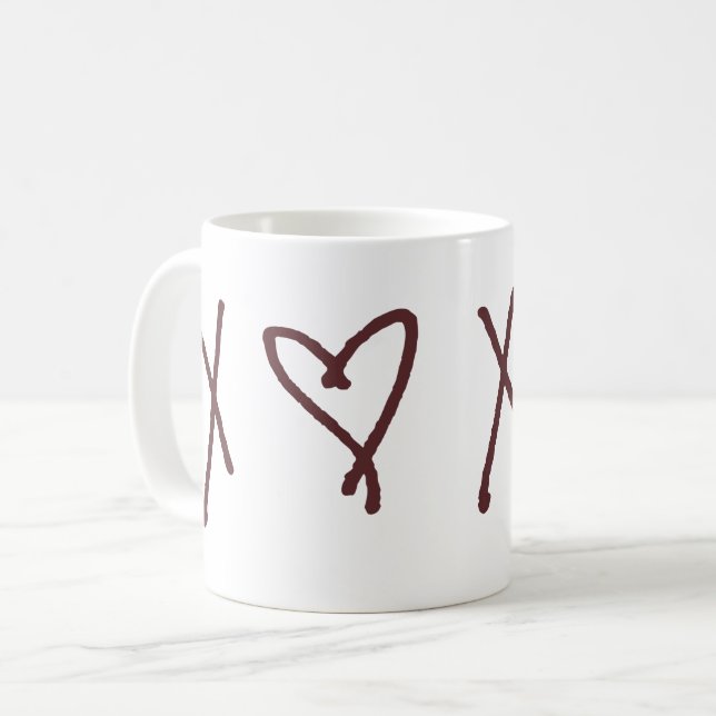 Caneca De Café Ícone Gossip Girl X ♥ X (Frente Esquerda)