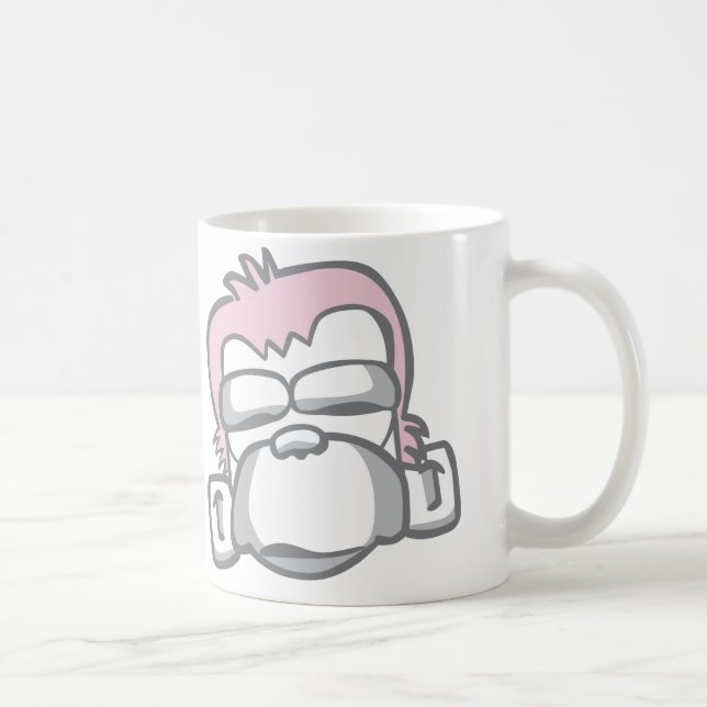 Caneca De Café Ícone mau do macaco (Direita)
