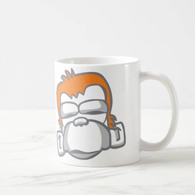 Caneca De Café Ícone mau do macaco (Direita)