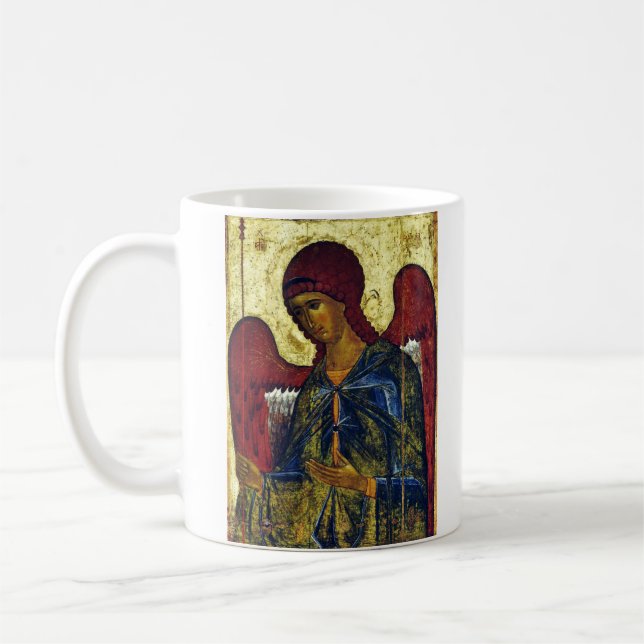 Caneca De Café Ícone Ortodoxo do Santo Anjo Gabriel (Esquerda)