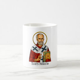 Caneca De Café ícone ortodoxo sérvio de carta de São Nicolau