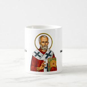 Caneca De Café ícone ortodoxo sérvio dos santos São Nicolau