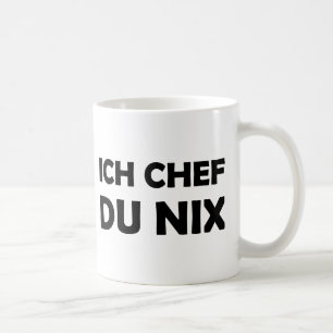 Caneca De Café Ícone preto de du nix do cozinheiro chefe de Ich