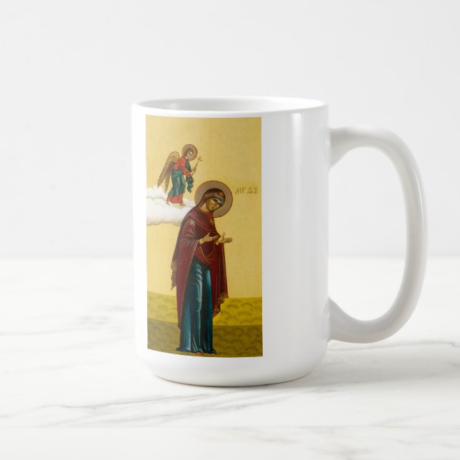 Caneca De Café Ícone russo da Virgem Maria (Direita)
