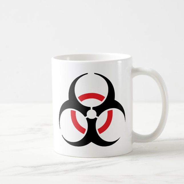 Caneca De Café ícone vermelho preto do hardstyle (Direita)