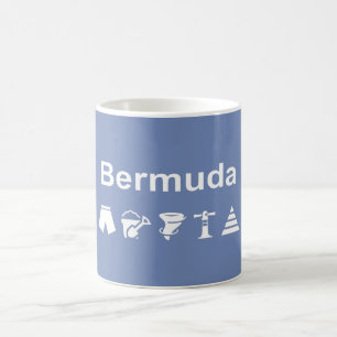 Caneca De Café Ícones das Bermudas - Escuro