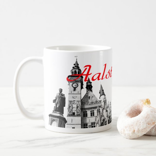Caneca De Café Ícones de Aalst Souvenir (Com Donut)