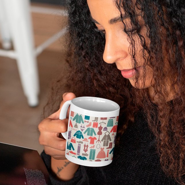Caneca De Café Ícones de roupas Mug de café (Criador carregado)