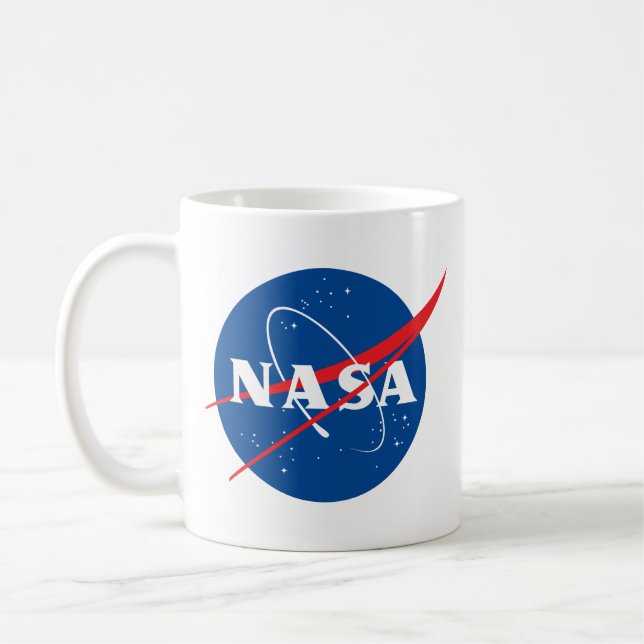 Caneca De Café Iconic NASA Rocket White Cerâmica Mug (Esquerda)