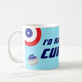 Caneca De Café Id Rather Be Curling Fun Ice Sport