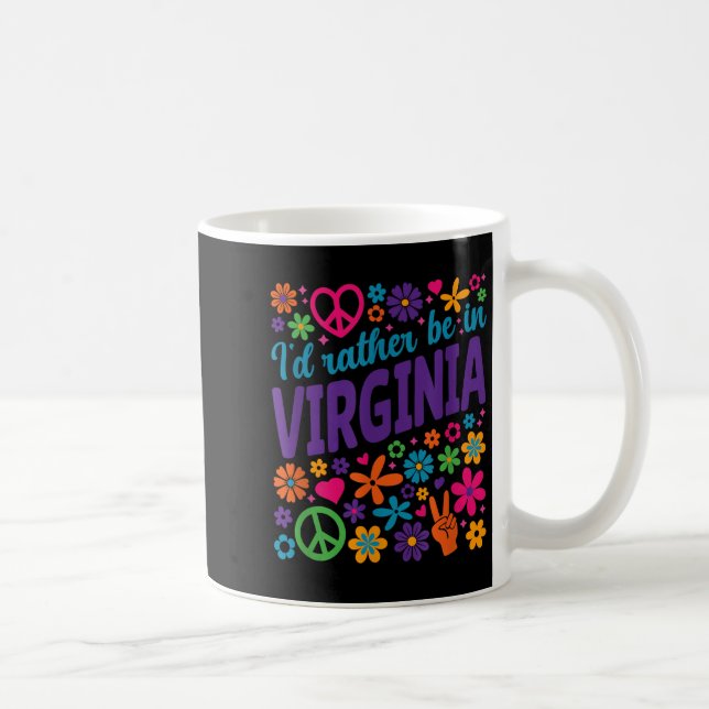 Caneca De Café I'd Rather Be In Virginia  (Direita)