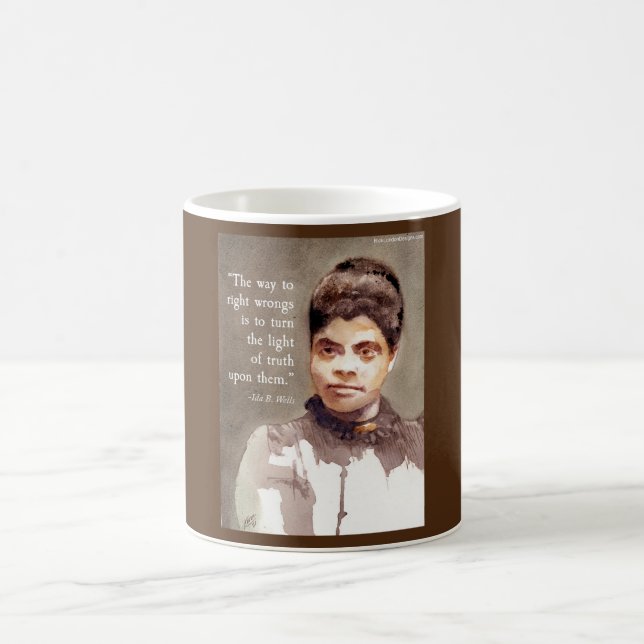 Caneca De Café Ida B Wells E Citação "Verdade" (Centro)