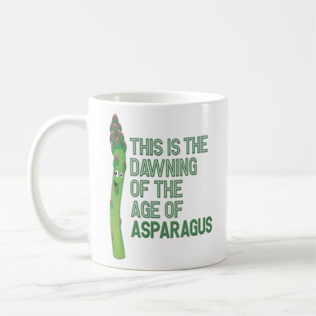 Caneca De Café "Idade engraçada do aspargo" (Esquerda)