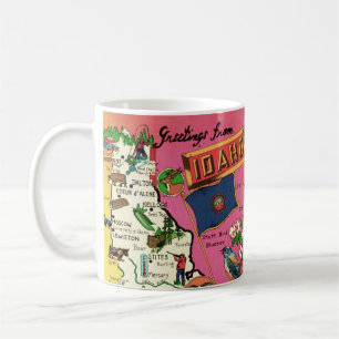Caneca De Café Idaho Map Mug