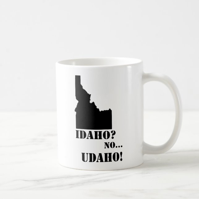 Caneca De Café Idaho nenhum mapa de Udaho (Direita)