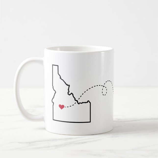 Caneca De Café Idaho para Nebraska - Heart2Heart (Esquerda)