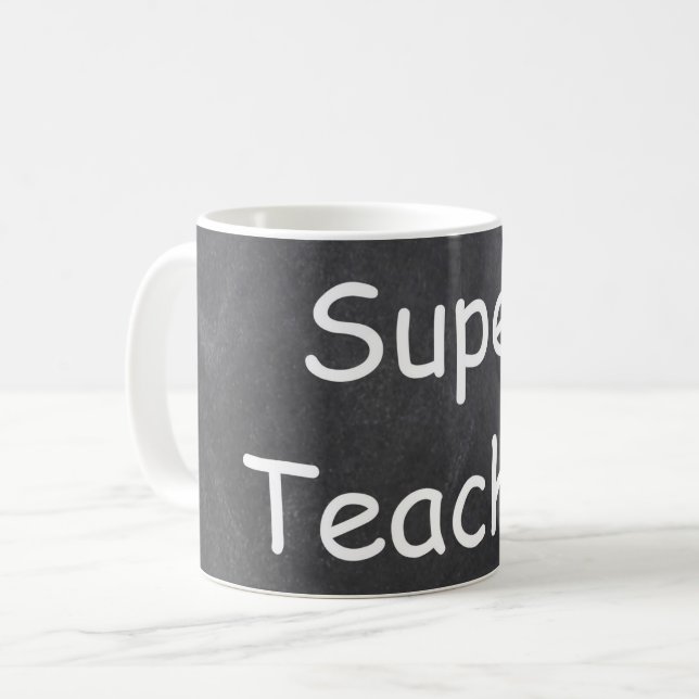 Caneca De Café Ideia de Design de Quadro de Super Professores (Frente Esquerda)