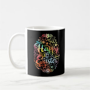 Caneca De Café ideia de presente de ovo de Páscoa floral fofa fe