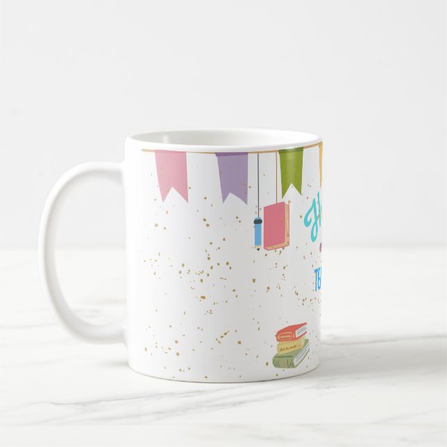 Caneca De Café Ideia de Presente do Dia do Professor Feliz (Esquerda)