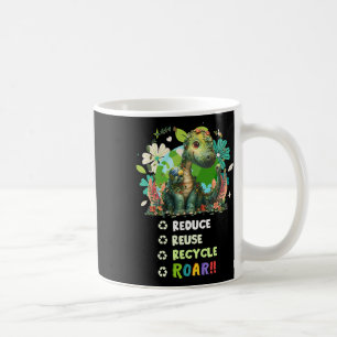 Caneca De Café Ideia Do Dia Da Terra Para Crianças E Meninos Dino