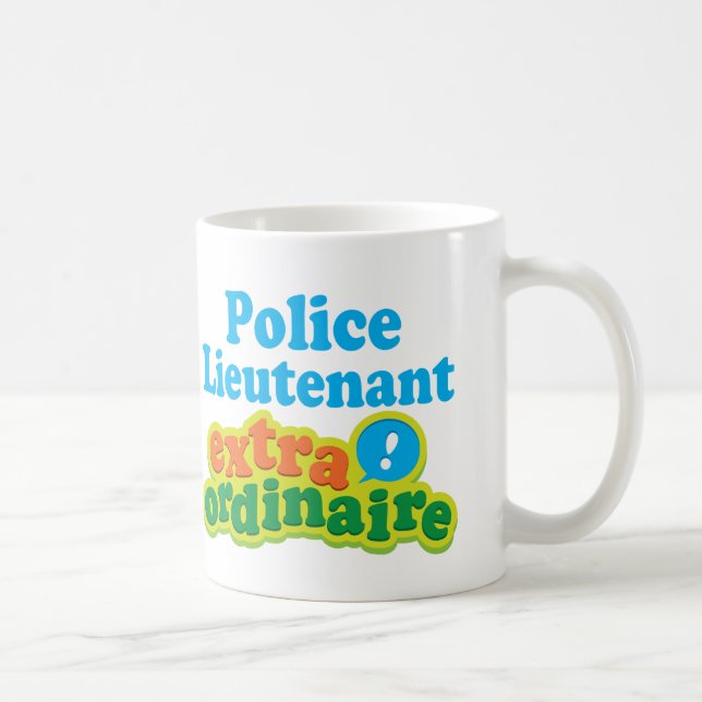 Caneca De Café Ideia Extraordinaire do tenente de polícia (Direita)