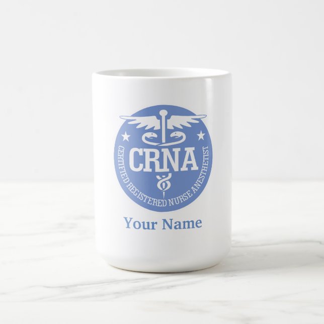 Caneca De Café Ideias de presentes do Caduceus CRNA (Centro)