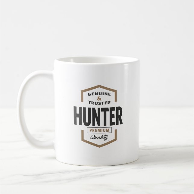 Caneca De Café Ideias de presentes do logotipo Hunter. (Esquerda)