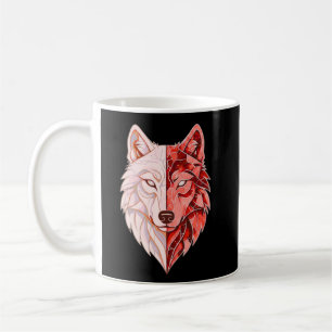 Caneca De Café Identidade Abstrata de Lobo – Arte Simbólica do Eu