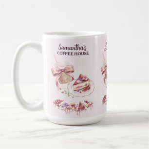 Caneca De Café Identidade Visual de Cafés e Patisserias em Aquare