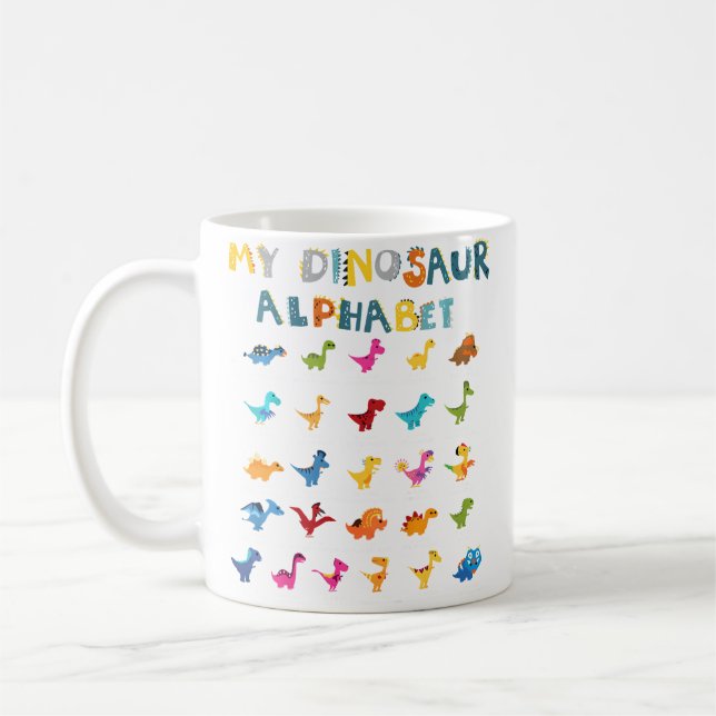 Caneca De Café Identificação de Dinossauros (Esquerda)