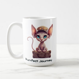 Caneca De Café Identificador de Bagagem Gatinho Fofo Presente par