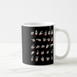 Caneca De Café Idioma - Alfabeto A A Z Asl Asl Deaf Consciência