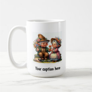 Caneca De Café Idosos Adoráveis Munchkins em roupas venenosas