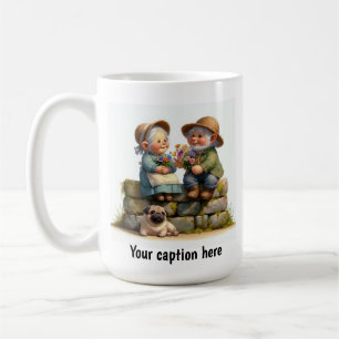 Caneca De Café Idosos Adoráveis Munchkins em roupas venenosas