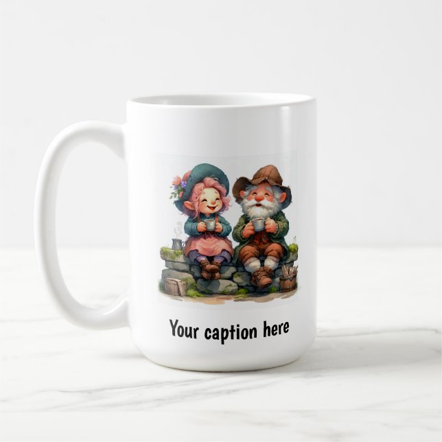 Caneca De Café Idosos Adoráveis Munchkins em roupas venenosas (Esquerda)