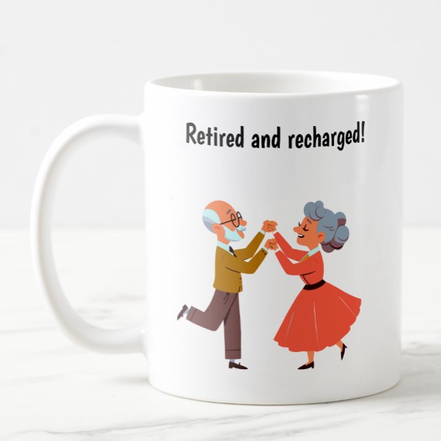 Caneca De Café Idosos com Espírito Jovem Dançando (Criador carregado)