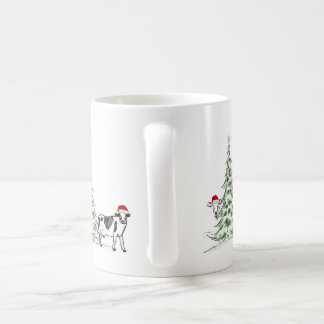 Caneca De Café Idosos - Vaca de Natal Feliz