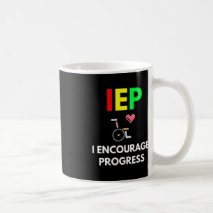 Caneca De Café IEP I encoraje o progresso da escola de ensino esp