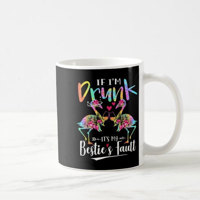 Caneca De Café If I'm Drunk It's My Ie's Fault Flamingo Floral Ti (Direita)